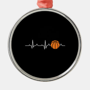 Ornement En Métal Basketball Heartbeat