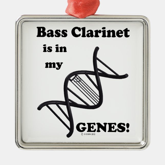Ornement En Métal Basse Clarinet dans mes gènes (Devant)