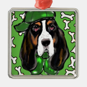Ornement En Métal Basset Hound