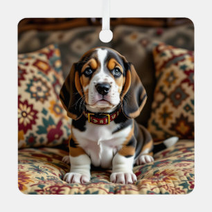 Ornement En Métal Basset Hound Chien Chien Chien Chien Personnalisé