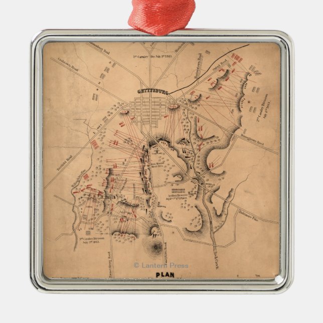 Ornement En Métal Bataille de Gettysburg 11 (Devant)