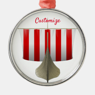 Ornement En Métal Bateau Viking Thunder_Cove