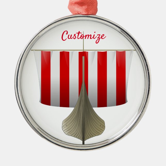 Ornement En Métal Bateau Viking Thunder_Cove (Devant)