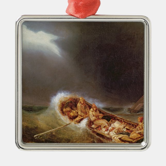 Ornement En Métal Bateaux de Dieppe retournant de la pêche (Devant)