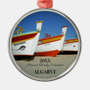 Ornement En Métal Bateaux de pêche sur la plage de l'Algarve Photo