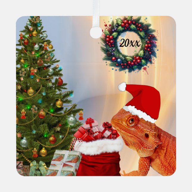 Ornement En Métal Beardie-Claus (Recto)