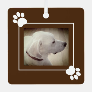 Ornement En Métal Beau chien rustique foncé Brown simple 1 photo