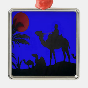 Ornement En Métal Beau Extraordinaire Sunset Camel Safari Art Imprim