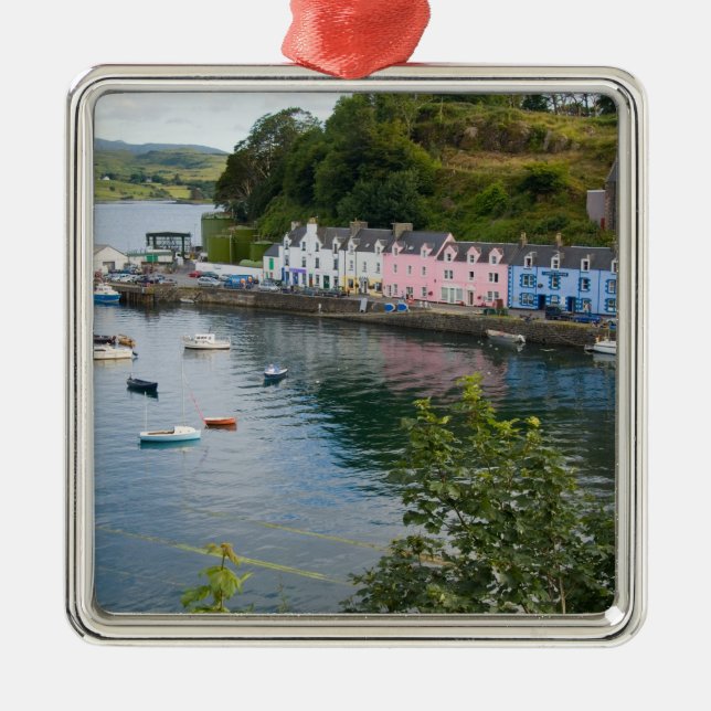 Ornement En Métal Beau port et voiliers avec réflexions en 2 (Devant)