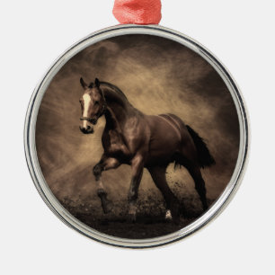 Ornement En Métal Beautiful horse throw pillow