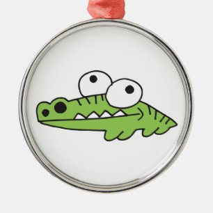 Ornement En Métal bébé alligator idiot