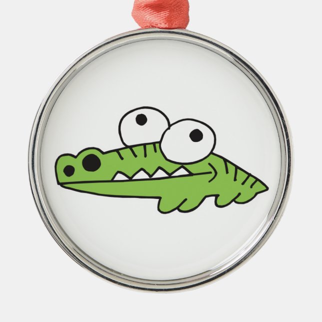 Ornement En Métal bébé alligator idiot (Devant)
