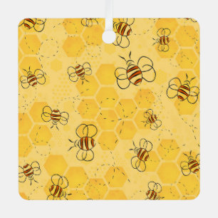 Ornement En Métal Bee Buzzing Honey Bees mignonne