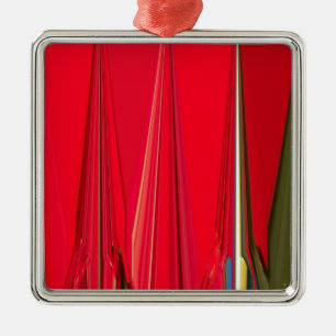 Ornement En Métal Belle conception rouge