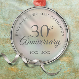 Ornement En Métal Belle Perle 30e Anniversaire de Mariage