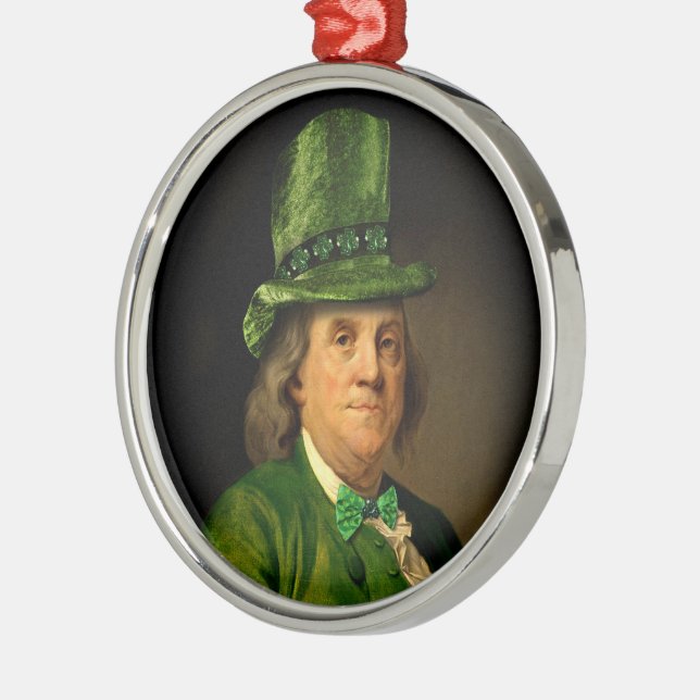 Ornement En Métal Benjamin Franklin Clover Saint-Patrick (Gauche)