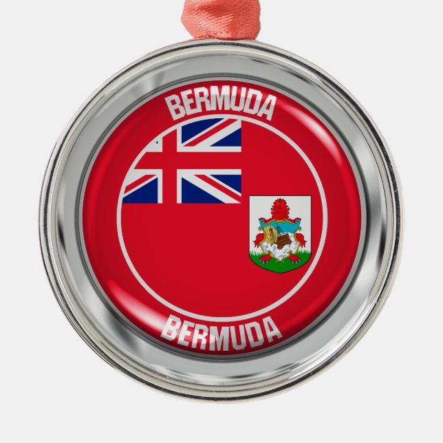 Ornement En Métal Bermuda Round Emblem (Devant)