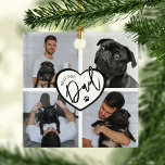 Ornement En Métal Best Dog Dad | Photo Collage<br><div class="desc">Looking for that perfect stocking filler this Christmas? Tailor-made for the dog-loving Dad in your life, this unique ornament features a photo collage with spots for four of your favorite pictures, a heart, and the proudly displayed title 'BEST DOG DAD'. It's not just an ornament, it's a special memory caught...</div>