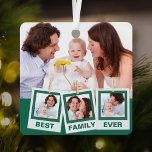 Ornement En Métal Best Family Ever Custom Instagram 4 Photo Collage<br><div class="desc">Upload your favorite photographite make your own unique personalized keepsake photo gift.</div>