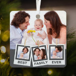 Ornement En Métal Best Family Ever Custom Instagram 4 Photo Collage<br><div class="desc">Upload your favorite photographite make your own unique personalized keepsake photo gift.</div>
