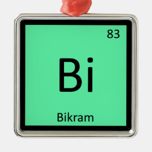 Ornement En Métal Bi - Bikram Yoga Chimie Symbole du tableau périodi