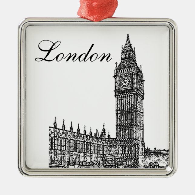 Ornement En Métal Big Ben (Devant)