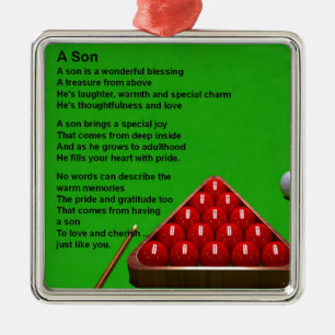 Ornement En Métal Billard - poème de fils