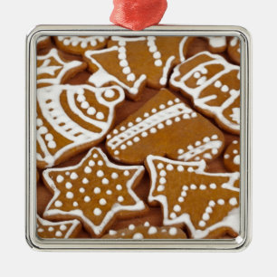 Ornement En Métal Biscuits de pain d'épice de vacances de Noël