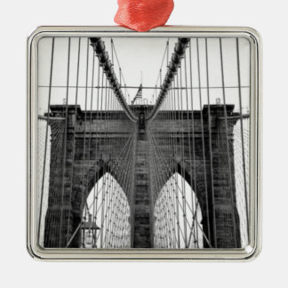 Ornement En Métal Black White Brooklyn Bridge New York