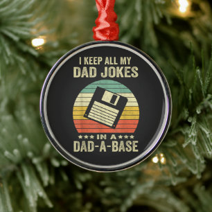 Ornement En Métal Blagues drôles de papa pour hommes dans dad-a-Base