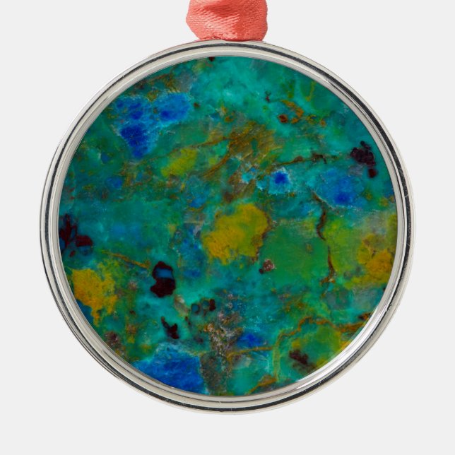 Ornement En Métal Bleu Cliff Chrysocolla (Devant)