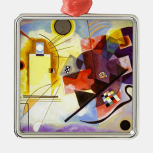 Ornement En Métal Bleu rouge jaune Kandinsky peinture Abstraite