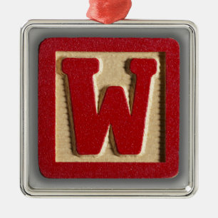 Ornement En Métal Bloc W de jouet d'alphabet