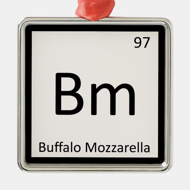 Ornement En Métal Bm - Symbole de chimie du fromage de Mozzarella de (Devant)