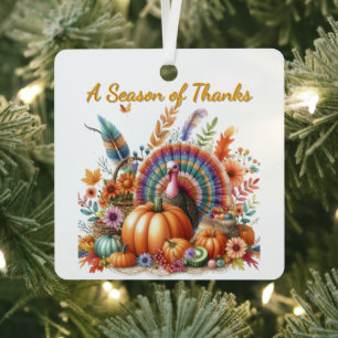 Ornement En Métal Bohème de Thanksgiving Figurine de dinde souvenir