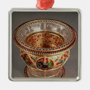 Ornement En Métal Boîte avec le plique-a-jour et le cloisonne