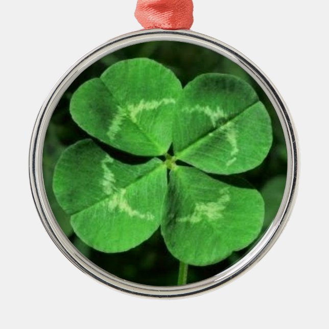 Ornement En Métal Bonne chance : Lucky Four Leaf Clover Orament (Devant)
