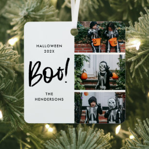 Ornement En Métal Boo Halloween Tree 3 Photo