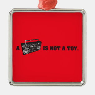 Ornement En Métal Boombox n'est pas un jouet