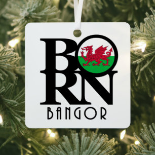 Ornement En Métal BORN Bangor Wales