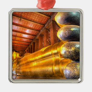 Ornement En Métal Bouddha géant couché à l'intérieur du temple, Wat