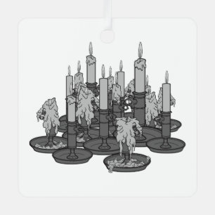 Ornement En Métal Bougies