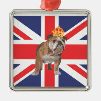 Bouledogue anglais avec la couronne et l'Union