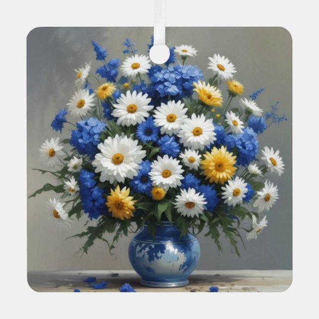 Ornement En Métal Bouquet de fleurs Elégante aquarelle (Recto)