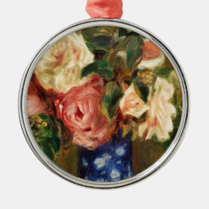 Ornement En Métal Bouquet de Roses de Renoir Impressionniste Peintur