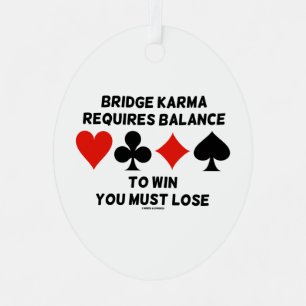 Ornement En Métal Bridge Karma A Besoin D'Équilibre Pour Gagner Vou