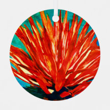 Ornement en métal brillant Agave