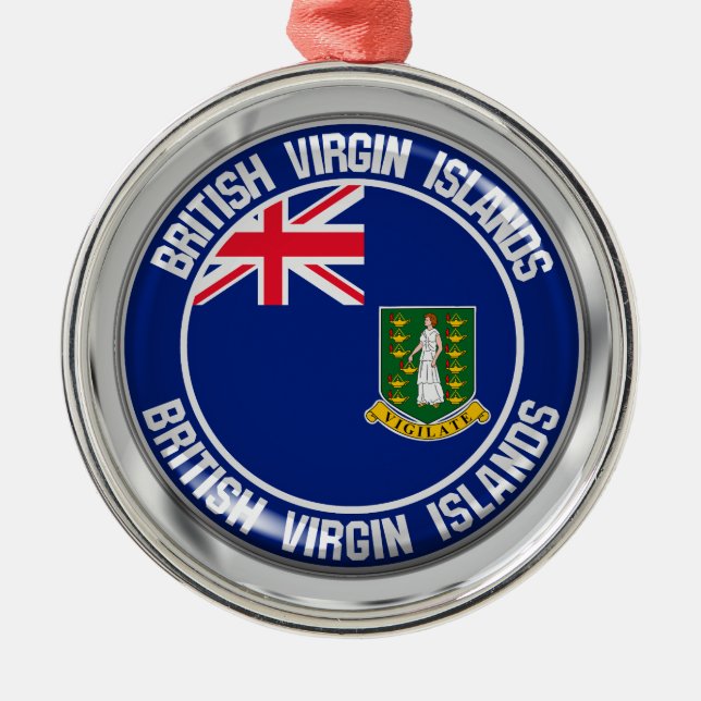 Ornement En Métal British Virgin Islands Round Emblem (Devant)