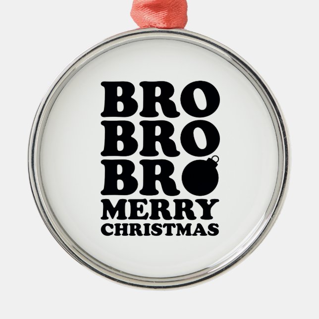 Ornement En Métal Bro Bro Joyeux Noël (Devant)