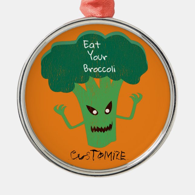 Ornement En Métal Broccoli Thunder_Cove effrayant (Devant)